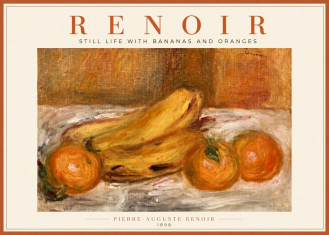 Renoir Still Life with Bananas and Oranges No6 - Affiche