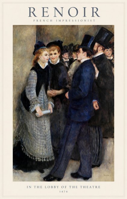 Renoir In the Lobby of the Theatre No1 - Affiche