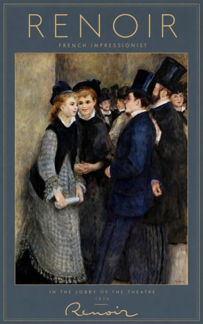 Renoir In the Lobby of the Theatre No2 - Affiche