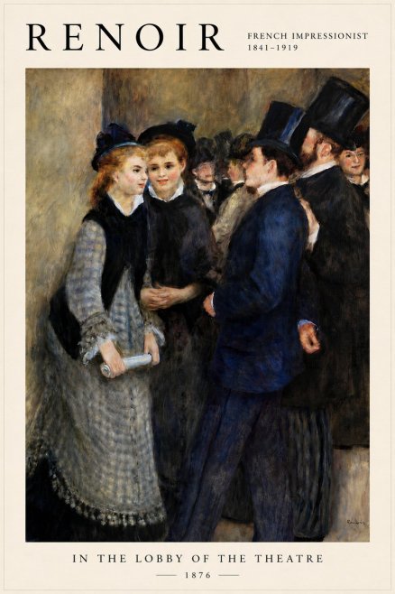 Renoir In the Lobby of the Theatre No3 - Affiche
