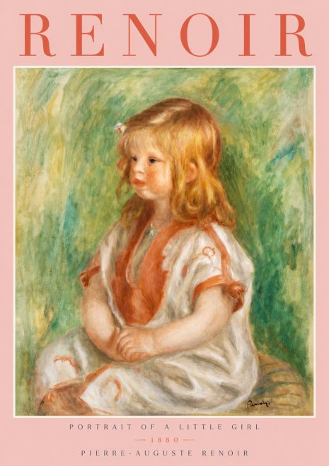 Renoir Portrait of a Little Girl No2 - Affiche