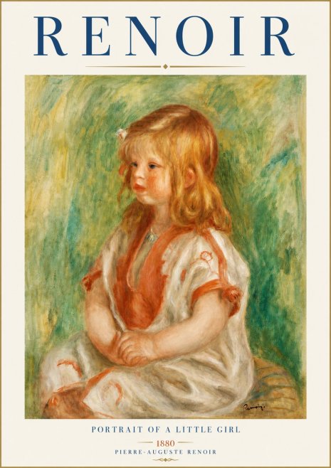 Renoir Portrait of a Little Girl No3 - Affiche