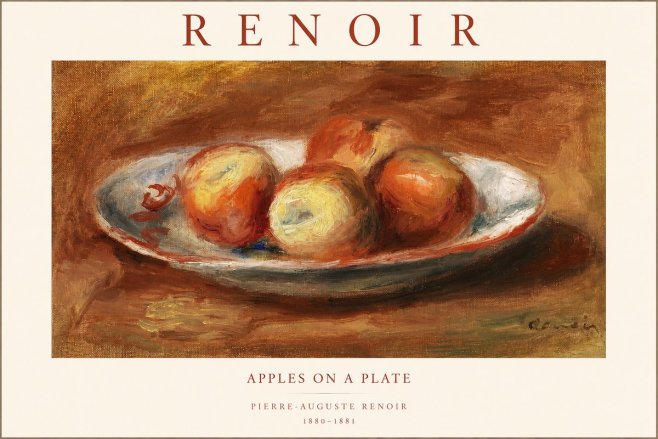 Renoir Apples on a Plate No1 - Affiche