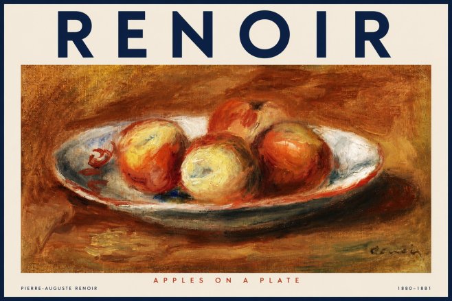 Renoir Apples on a Plate No2 - Affiche