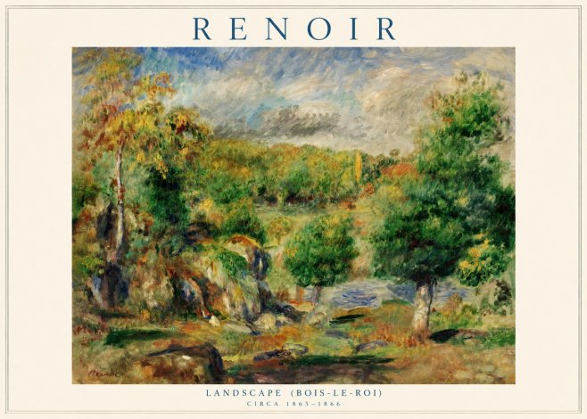 Renoir Landscape (Bois-le-roi) No1 - Affiche