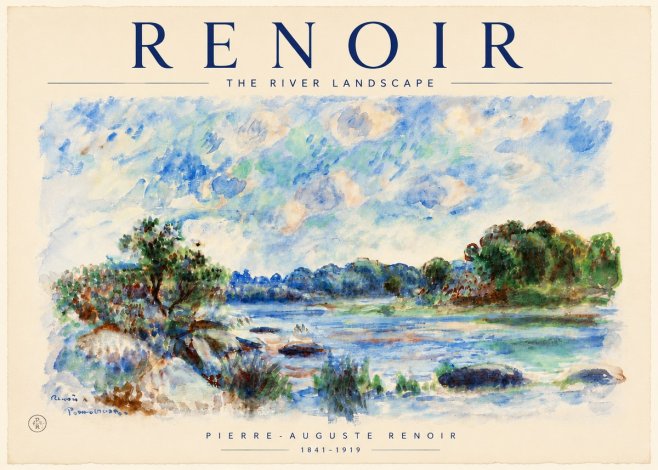 Renoir The River Landscape No6 - Affiche