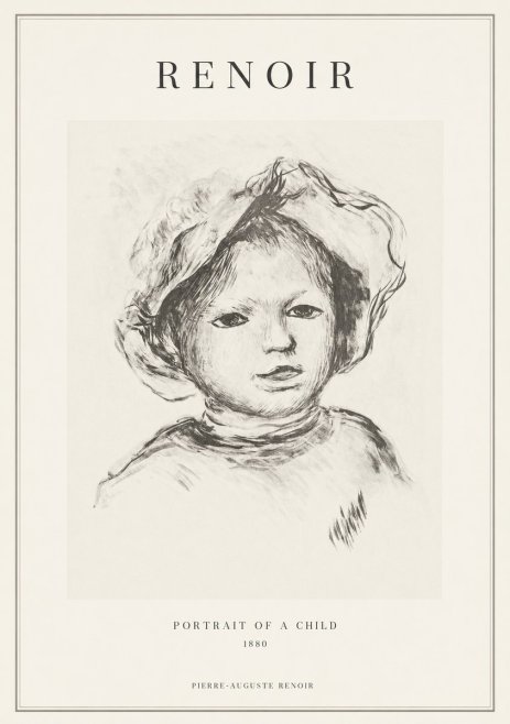 Renoir Portrait of a Child II No1 - Affiche