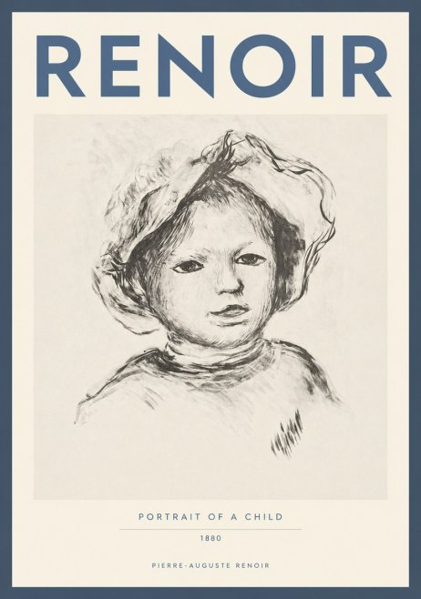 Renoir Portrait of a Child II No2 - Affiche