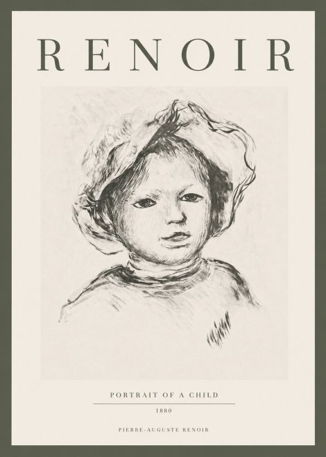Renoir Portrait of a Child II No3 - Affiche