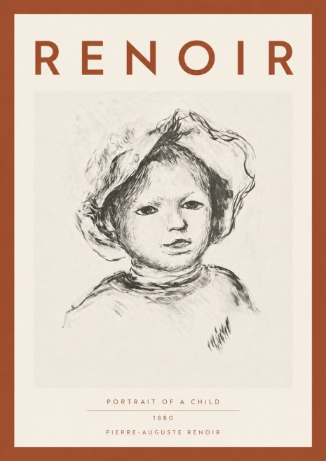 Renoir Portrait of a Child II No4 - Affiche
