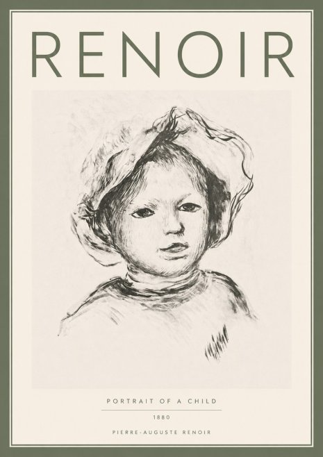 Renoir Portrait of a Child II No5 - Affiche
