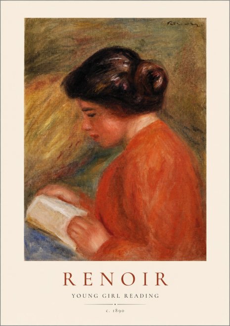 Renoir Young Girl Reading I No1 - Affiche