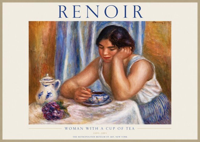 Renoir Woman with a Cup of Tea No1 - Affiche