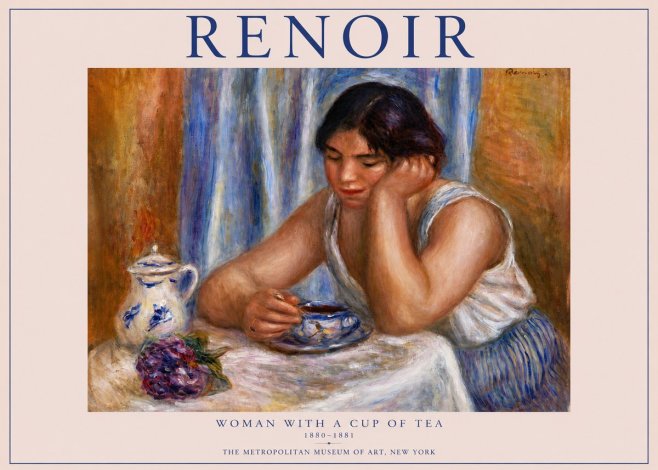 Renoir Woman with a Cup of Tea No3 - Affiche