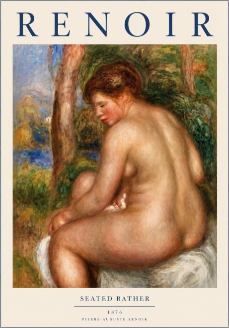 Renoir Seated Bather No3 - Affiche