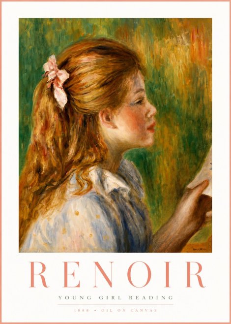 Renoir Young Girl Reading II No3 - Affiche