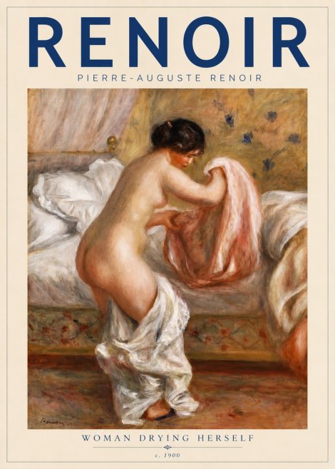 Renoir Woman Drying Herself No3 - Affiche