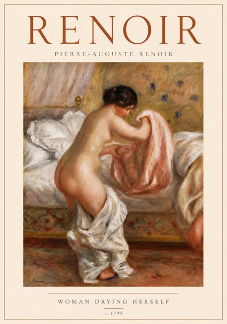 Renoir Woman Drying Herself No4 - Affiche