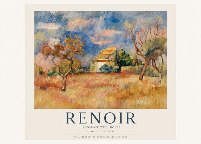 Renoir Landscape with House III No1 - Affiche