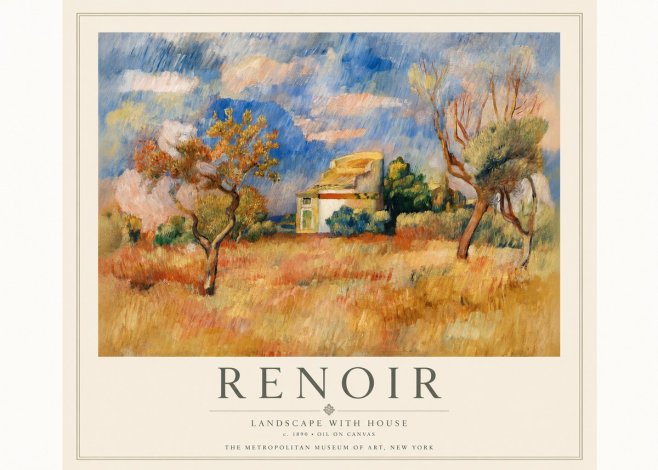 Renoir Landscape with House III No3 - Affiche