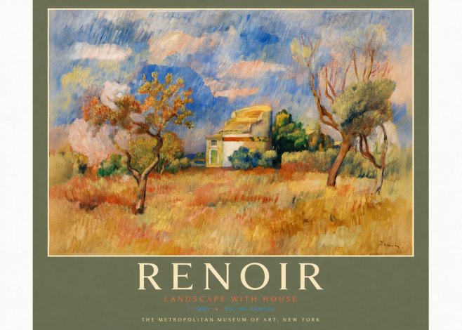 Renoir Landscape with House III No5 - Affiche