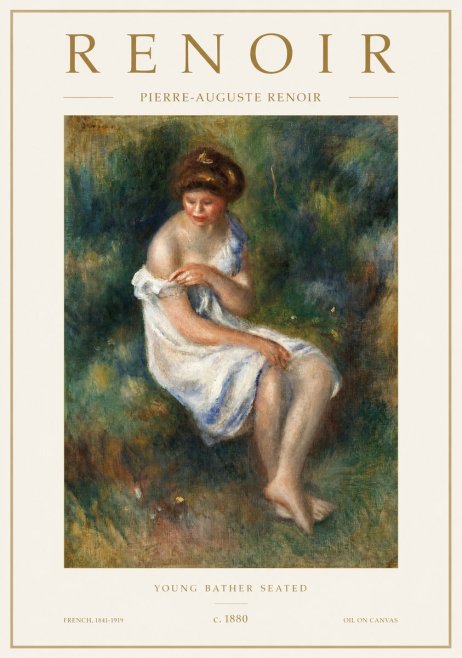 Renoir Young Bather Seated No1 - Affiche