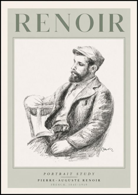 Renoir Portrait Study II No3 - Affiche