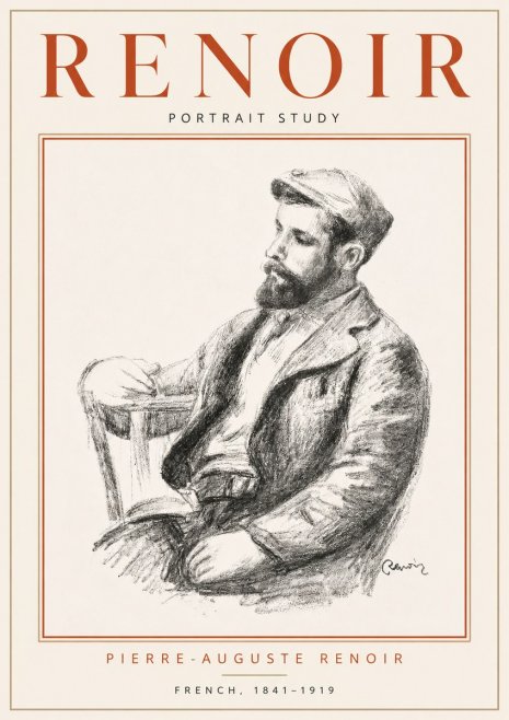Renoir Portrait Study II No4 - Affiche