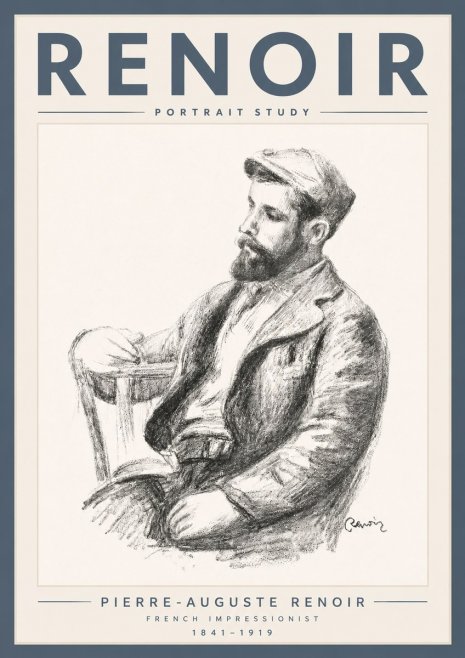 Renoir Portrait Study II No5 - Affiche