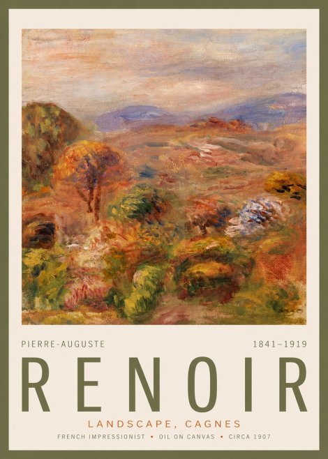 Renoir Landscape, Cagnes No2 - Affiche