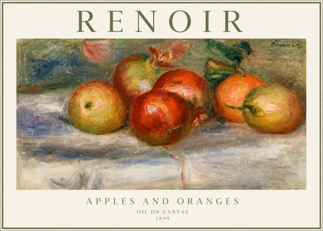 Renoir Apples and Oranges No1 - Affiche