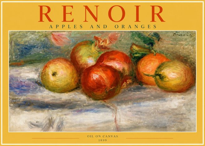 Renoir Apples and Oranges No2 - Affiche
