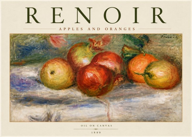 Renoir Apples and Oranges No6 - Affiche