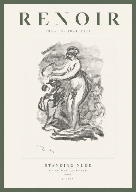 Renoir Standing Nude No3 - Affiche