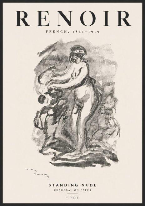 Renoir Standing Nude No4 - Affiche