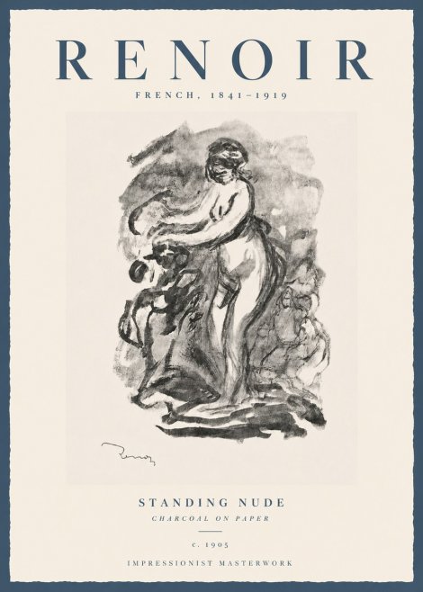 Renoir Standing Nude No6 - Affiche