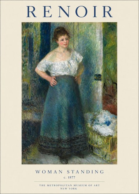 Renoir Woman Standing No1 - Affiche