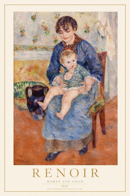 Renoir Woman and Child No1 - Affiche