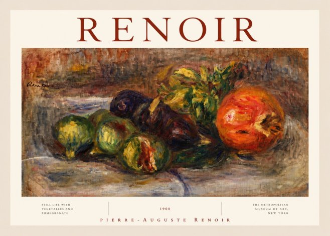 Renoir Still Life with Fruits and Vegetables No3 - Affiche