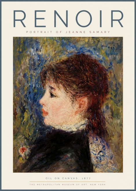Renoir Portrait of a Young Woman II No3 - Affiche