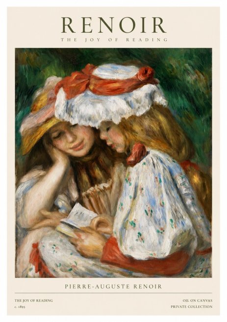 Renoir The Joy of Reading No1 - Affiche