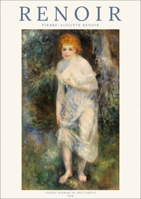 Renoir Young Woman in the Forest No1 - Affiche