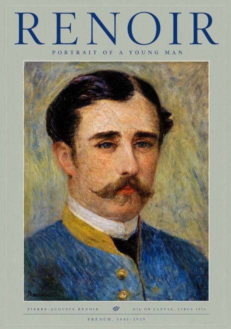 Renoir Portrait of a Young Officer No3 - Affiche