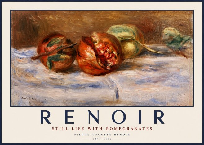 Renoir Still Life with Pomegranates No2 - Affiche