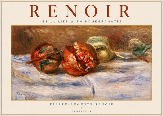 Renoir Still Life with Pomegranates No4 - Affiche
