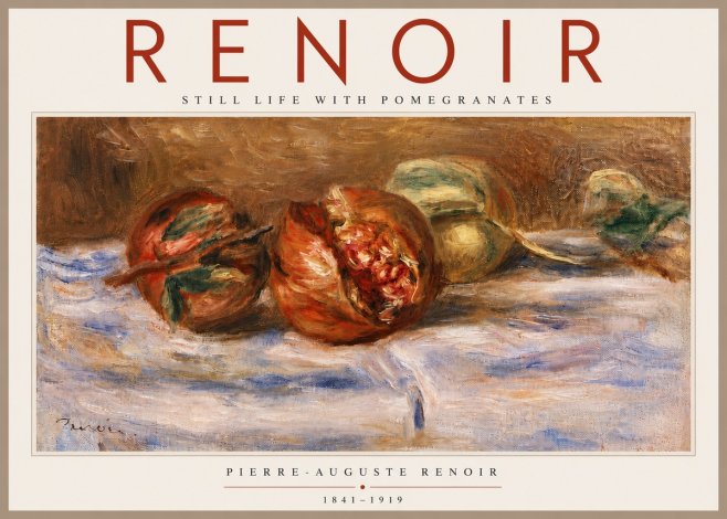 Renoir Still Life with Pomegranates No6 - Affiche