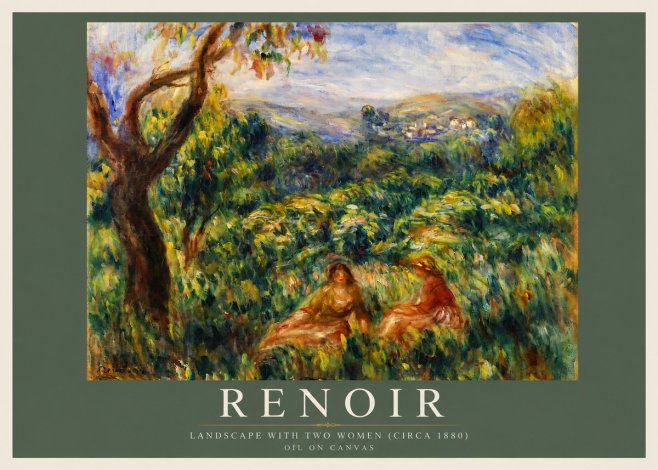Renoir Landscape with Two Women (Circa 1880) No2 - Affiche