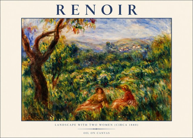 Renoir Landscape with Two Women (Circa 1880) No3 - Affiche