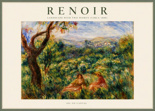 Renoir Landscape with Two Women (Circa 1880) No4 - Affiche