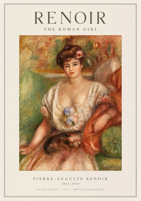 Renoir The Roman Girl No1 - Affiche
